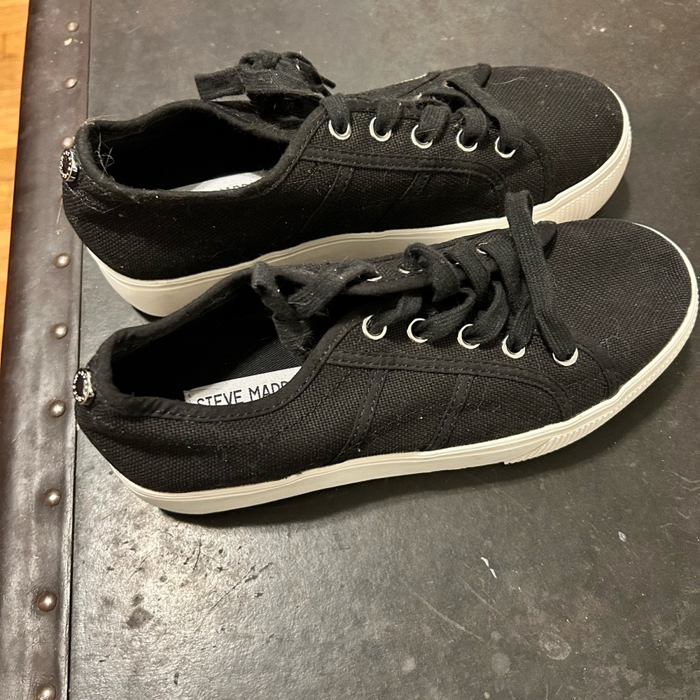 Steve Madden Black Platform Sneakers